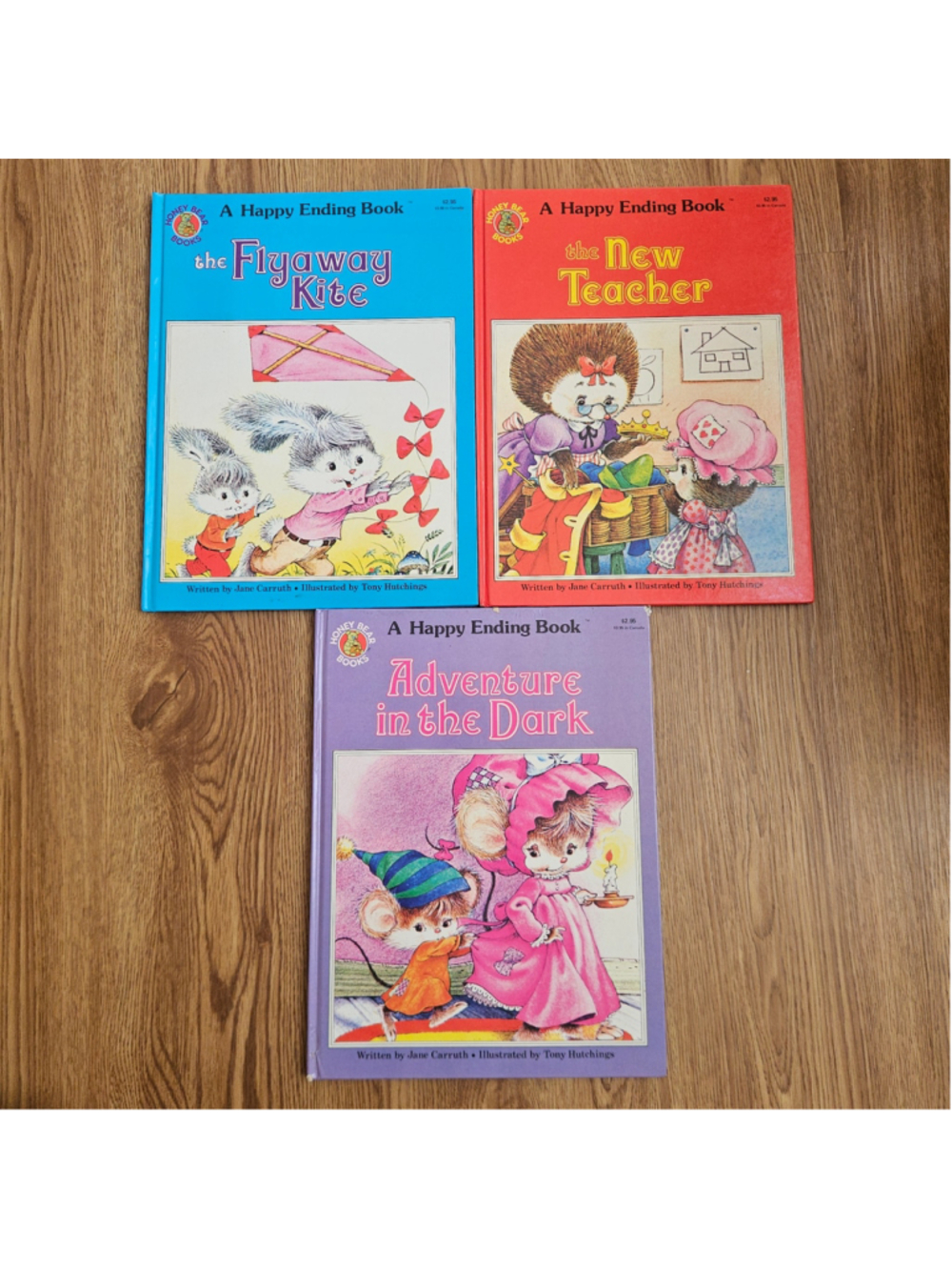 Vintage Honey Bear Books A Happy Ending Book Hardcover Children's Books Lot of 3